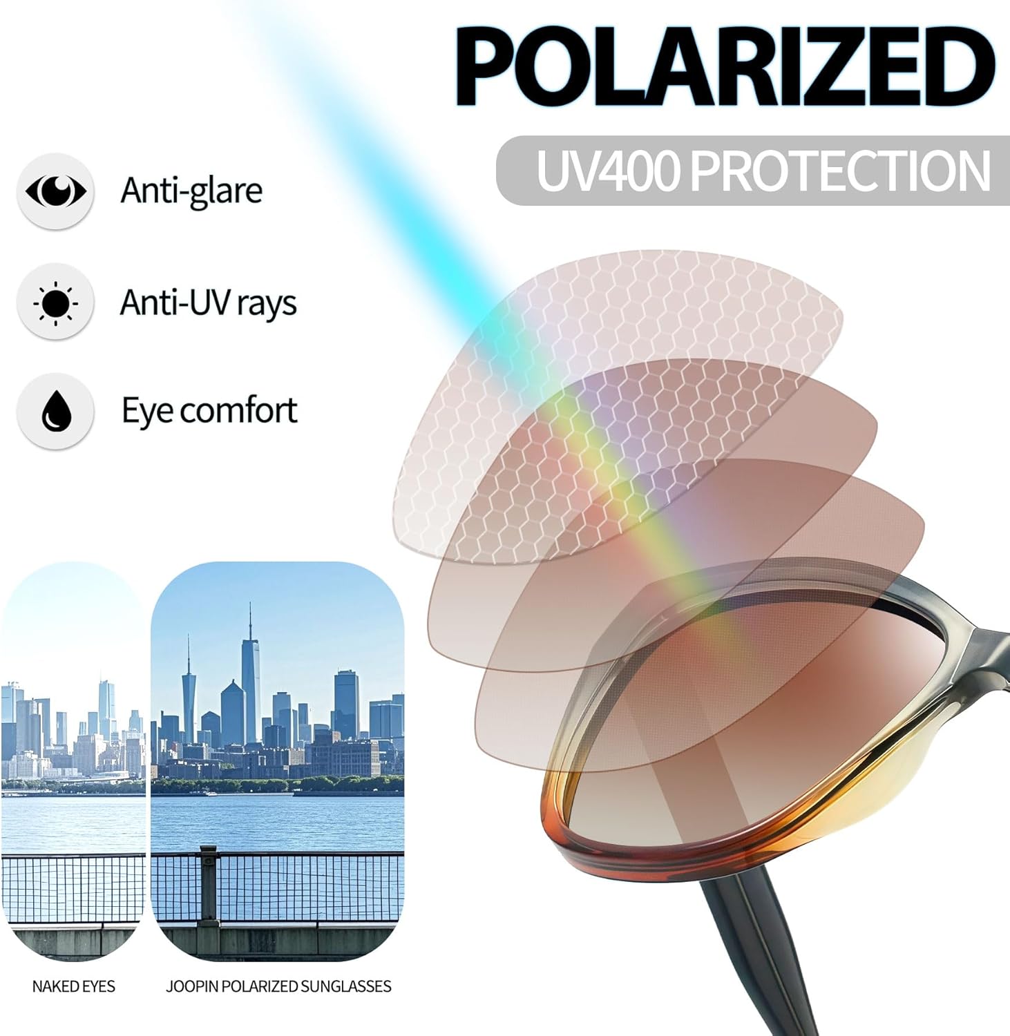 Joopin Oversized Cateye Sunglasses for Women Fashion Cat Eye Sun Glasses UV Protection Ladies Shades Sunnies - Image 3