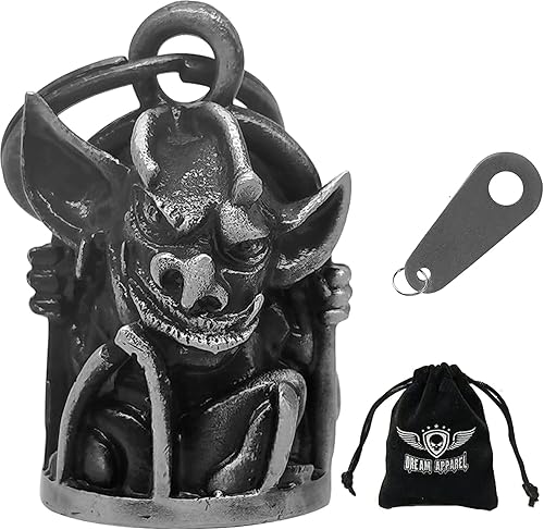 Miniatura 22 de Dream Apparel Campanas de motocicleta para motociclistas, accesorios de campanas pesadas y llavero para la suerte