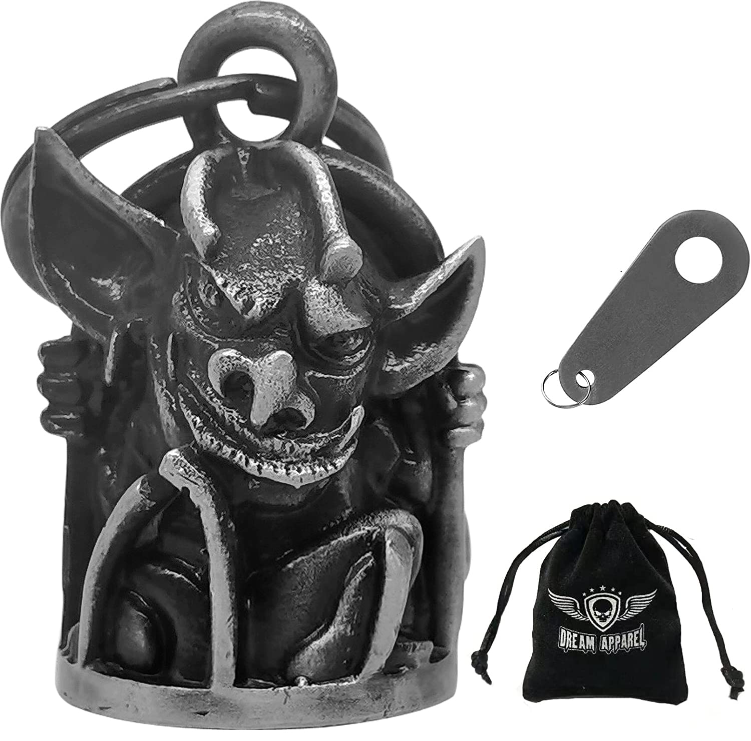 Dream Apparel Motorcycle Ride Bell For Bikers, Heavy Spirit Bells Accessory And Key Chain For Luck