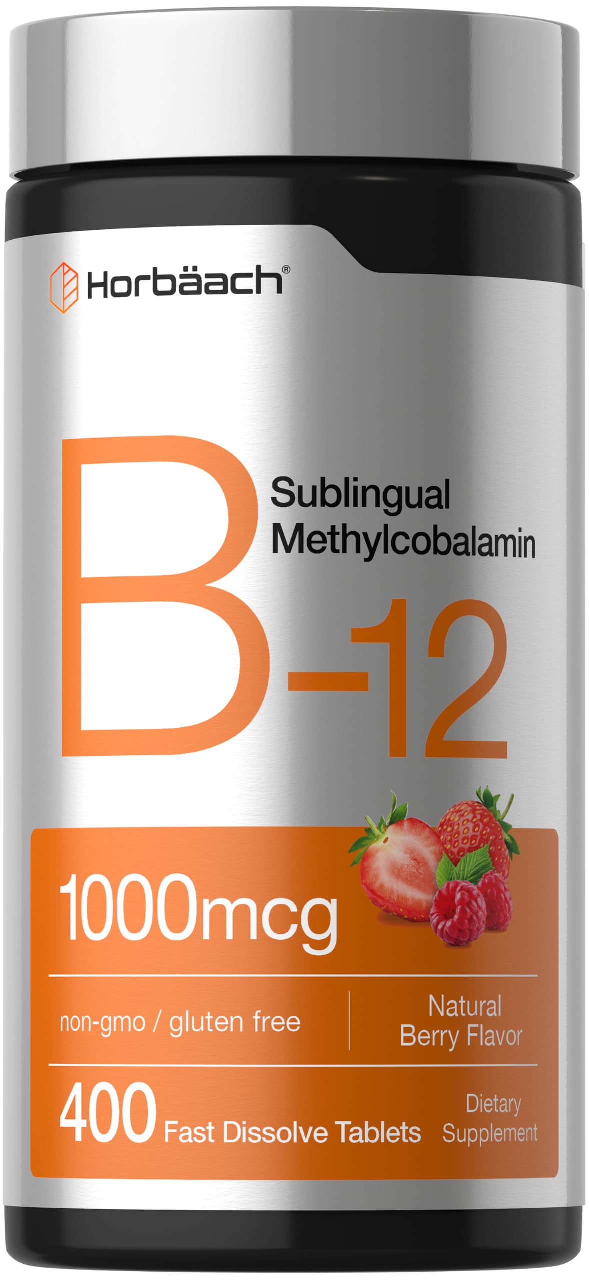 Horbaach Vitamin B12 1000 mcg Sublingual | 400 Fast Dissolve Tablets 400 Count (Pack of 1)