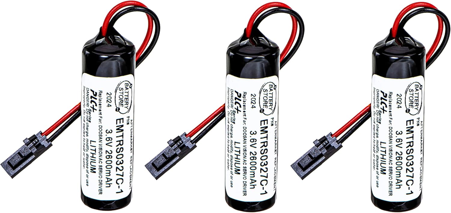 3 Piece 300419-00035A - 3.6V Dooosan Replacement Battery- Pro-Motion AC Servo Drive