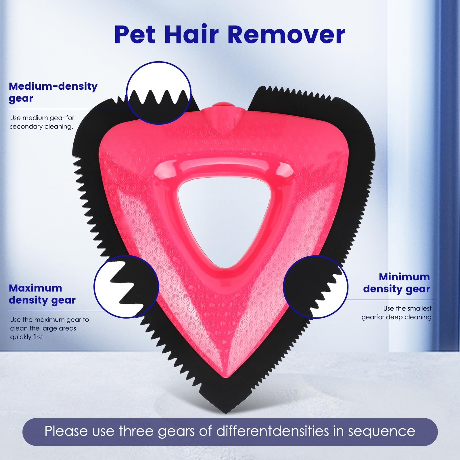 Aoziqi Mini Pet Hair Remover, Cleaning Brush for Car Detailing, Auto Interior, Furniture, Sofas and Carpets, Handheld Triangle Carpet Dog Hair Remover - Reusable Plush and Fur Cleaning Supplies 1