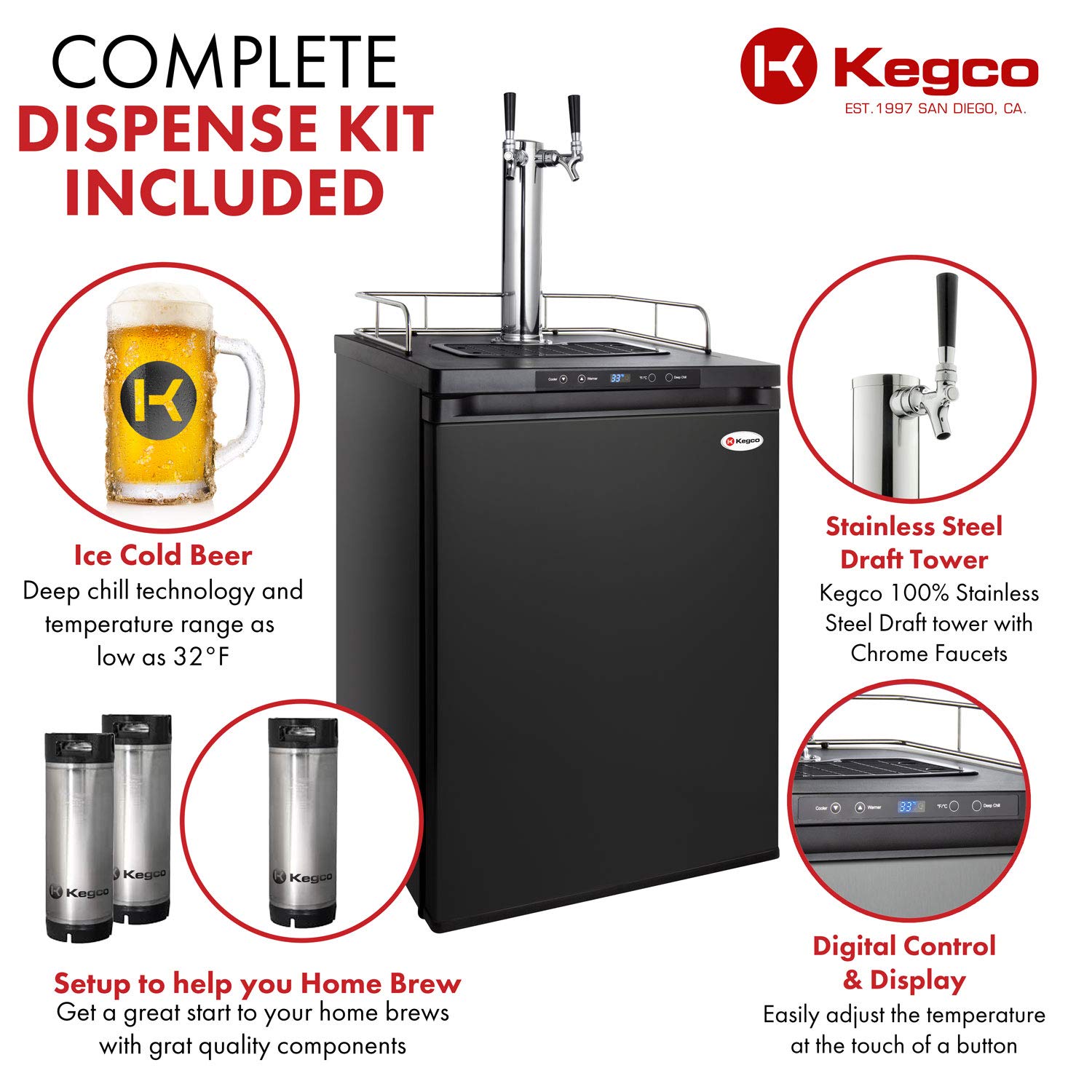 Kegco Keg Dispenser on Fridge.com - View 2