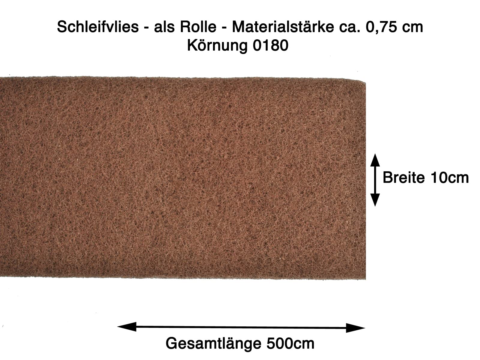 5 m Schleifvliesrolle Körnung 180 - Schleifvlies, Vlies Rolle, Vliespads, Schleifpad, Polieren.