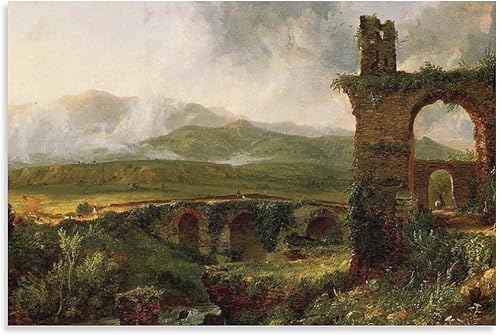 Thomas Cole A View near Tivoli Painting Art Poster Poster Decorative Painting Canvas Wall Art Living Room Posters Bedroom Painting