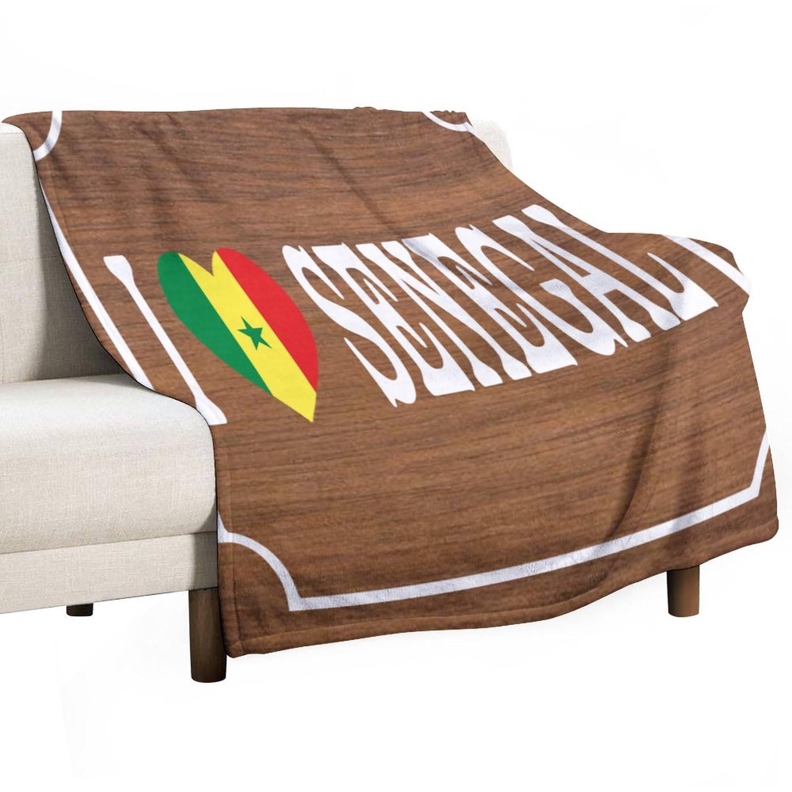 Plaid Sénégal en peluche pour soirées cocooning et décoration de festival