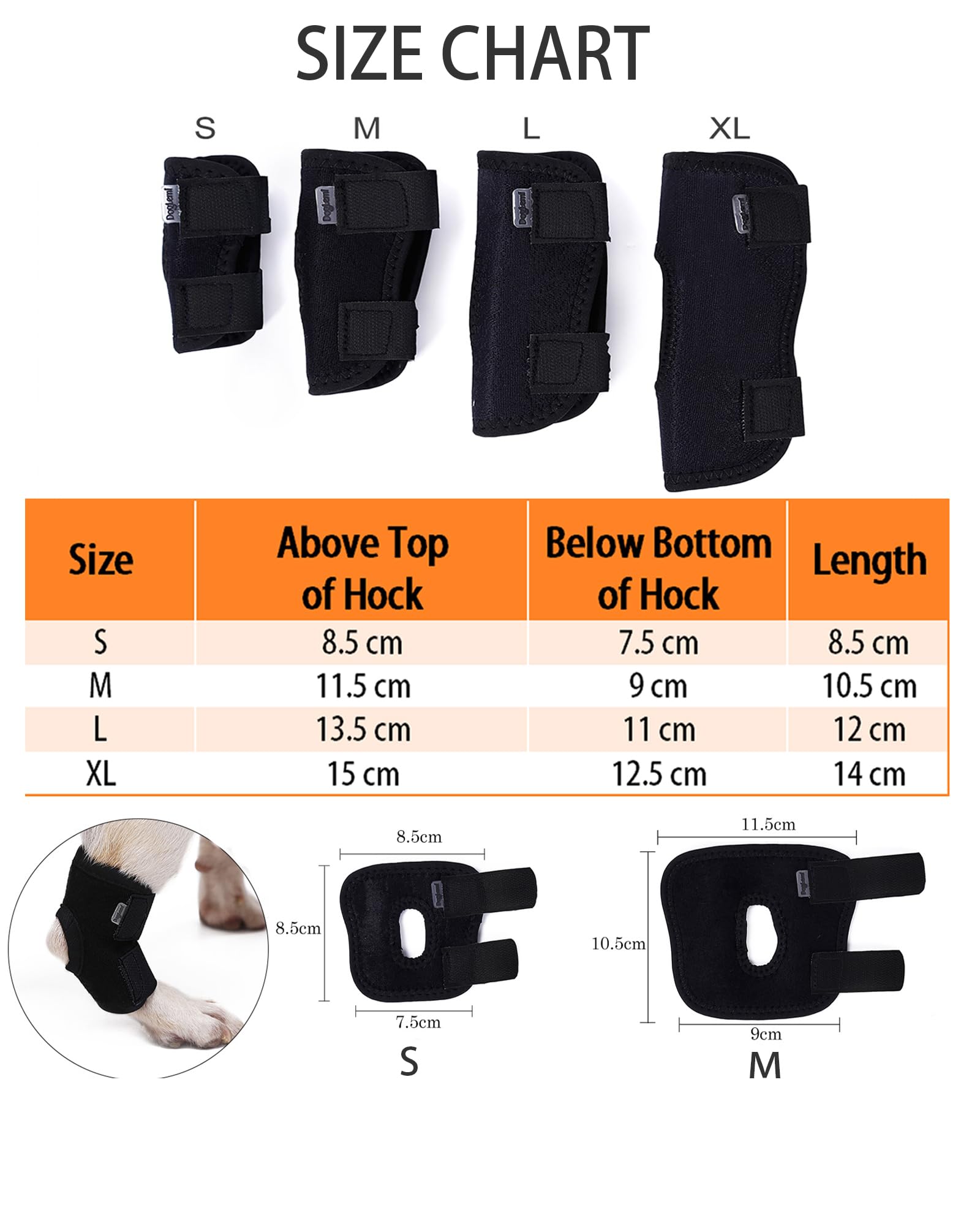BT Bear Dog Brace Front Rear Short Leg Wrap Sleeve Protects Wounds Pet Brace Heals and Prevent Injuries and Sprain Helps,Large - Image 4
