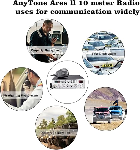 Miniatura 5 de AnyTone ARES II Radio de 32.8 ft para camión, con CTCSSDCS, salida de alta potencia Max FM 40W, AM 12W, SSB 35W.