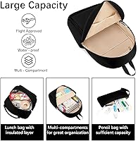 Vista 78 de Bluboon Juego de mochila para adolescentes, mochila escolar para niñas, lonchera y lápices, bolsas para estudiantes, 3 en 1, rosa-3 juegos, Escuela