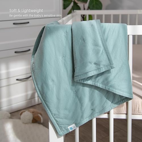 Miniatura 4 de Lulu moon Manta para cuna de bebé, colcha de algodón para cuna para bebés y niños pequeños, manta acolchada ligera para niñas y niños, 30 x 40