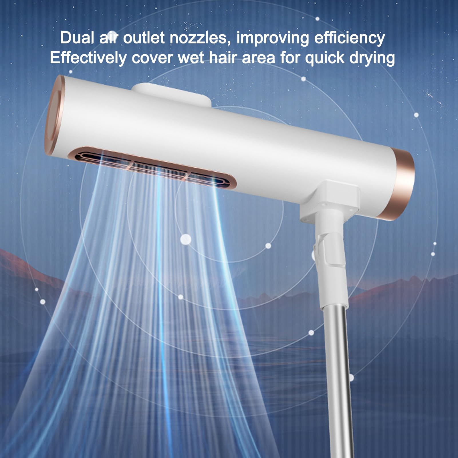 Hair Dryer with Floor Standing, Height Adjustable, Angle