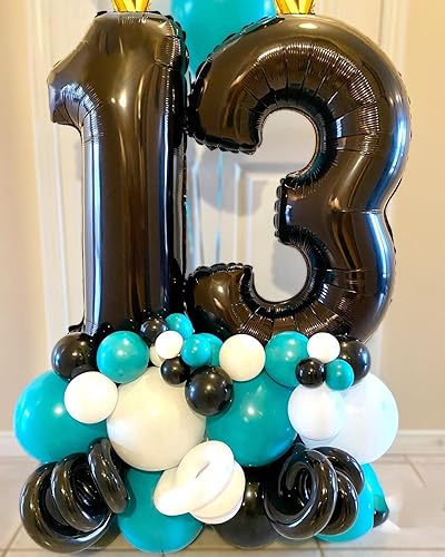 Miniatura 35 de Globo de número 5 de 40 pulgadas, globo de 5º cumpleaños, decoraciones de globos rosas de cinco años, globos de números 5, 15, 50, suministros