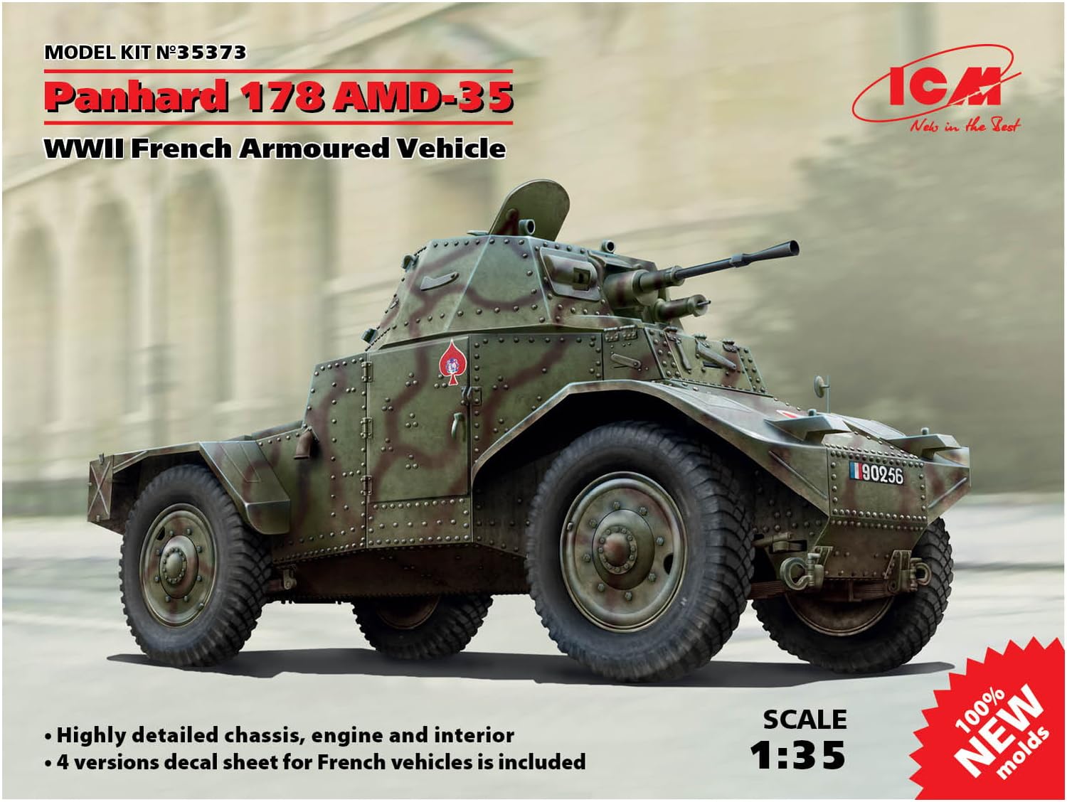 ICM 1/35 035373 AMD 35 Panhard 178, Kit de Modelo de plástico