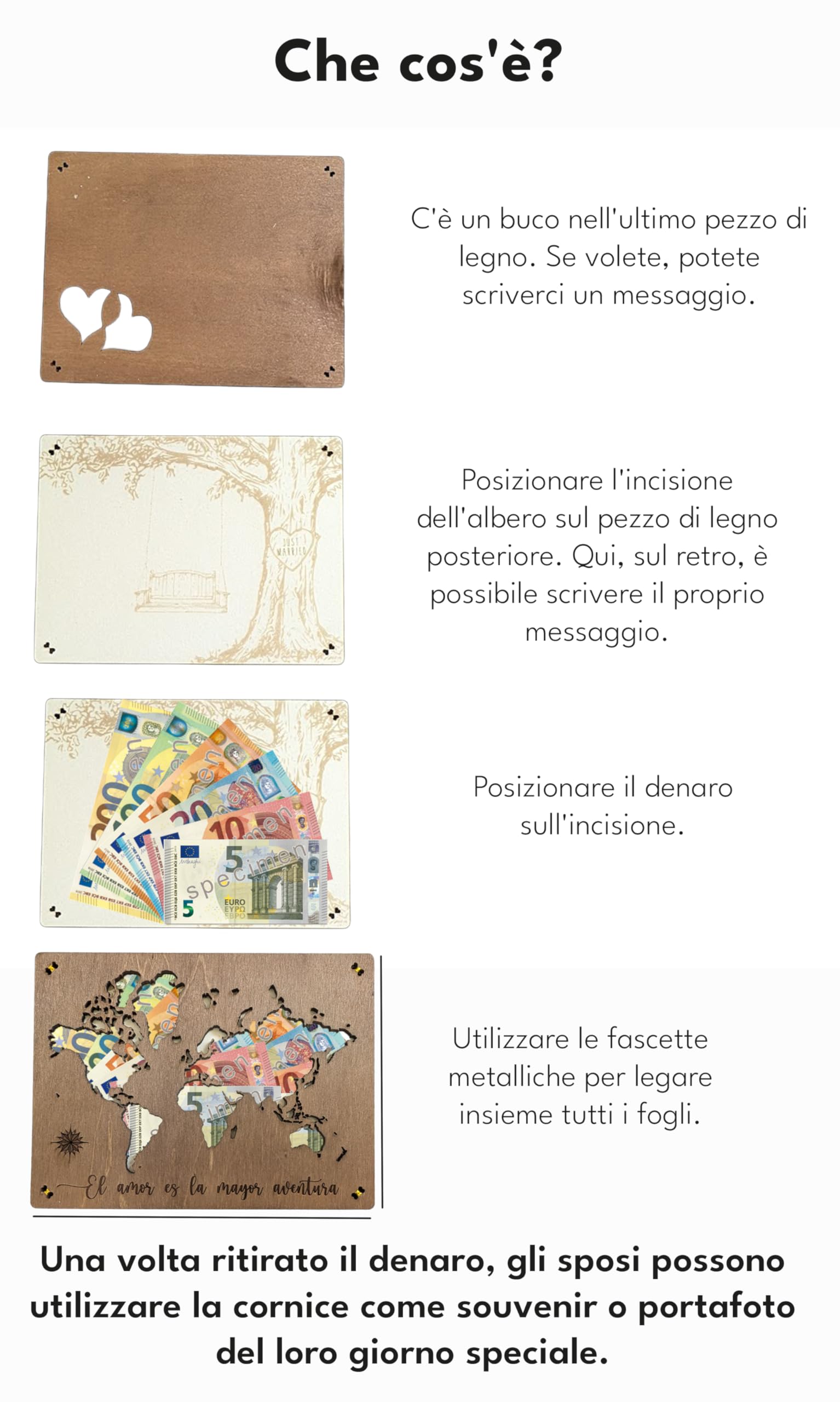 Regali di nozze per gli sposi Confezione regalo in denaro con biglietto