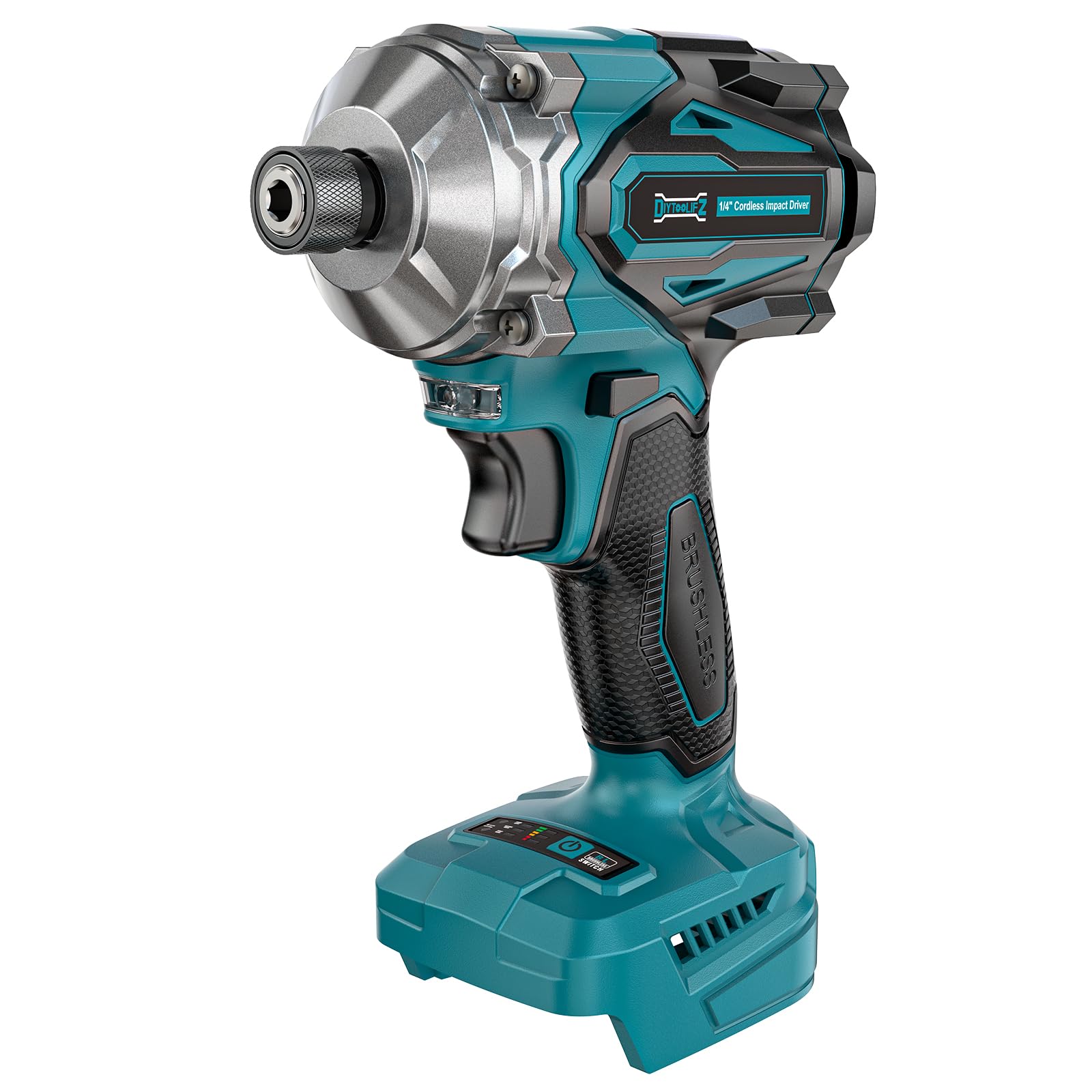 Cordless Impact Driver 1/4" Compatible with Makita 18V Battery, | 2800 In-lbs Brushless Impact Drill Driver, 3900 RPM Compact Driver Tool for Home Projects, Auto-Stop & LED Light (Tool Only)