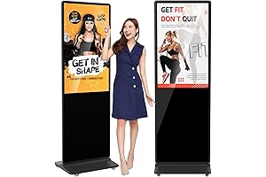 43 Inch Digital Signage Kiosk - 2K Touchscreen IPS Floor Standing Kiosk