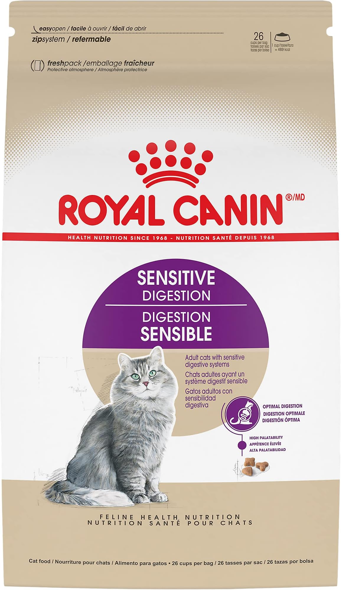 Feline Health Nutrition Sensitive Digestion Adult Dry Cat Food, 15 lb Bag