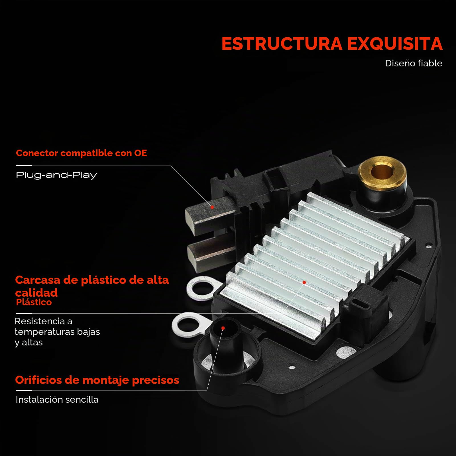 Frankberg Alternador con Polea de Rueda Libra 2 Polos Replace #593406
