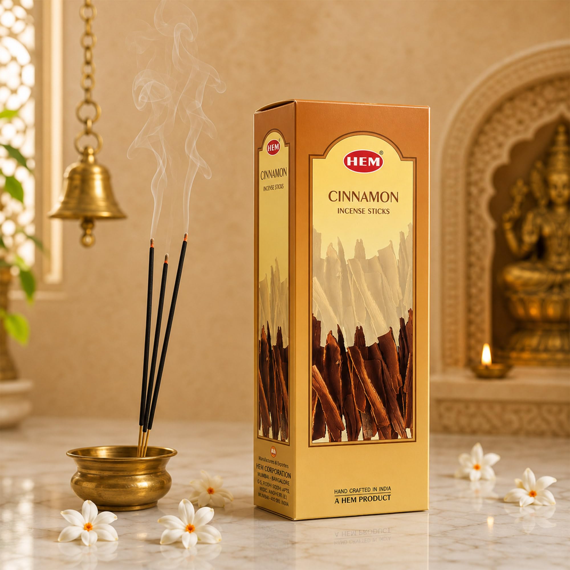 Amazon.com: Hem Cinnamon Incense Sticks (120 Sticks, 6 Boxes