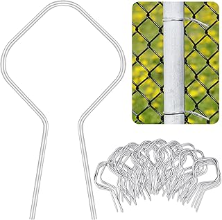 80 Pcs EZ Twist T-Post Clips, 11 Gauge Preformed Galvanized Steel Fence Wire Ties - Heavy Duty Tensioners for Chain Link, Farm & Garden Fencing