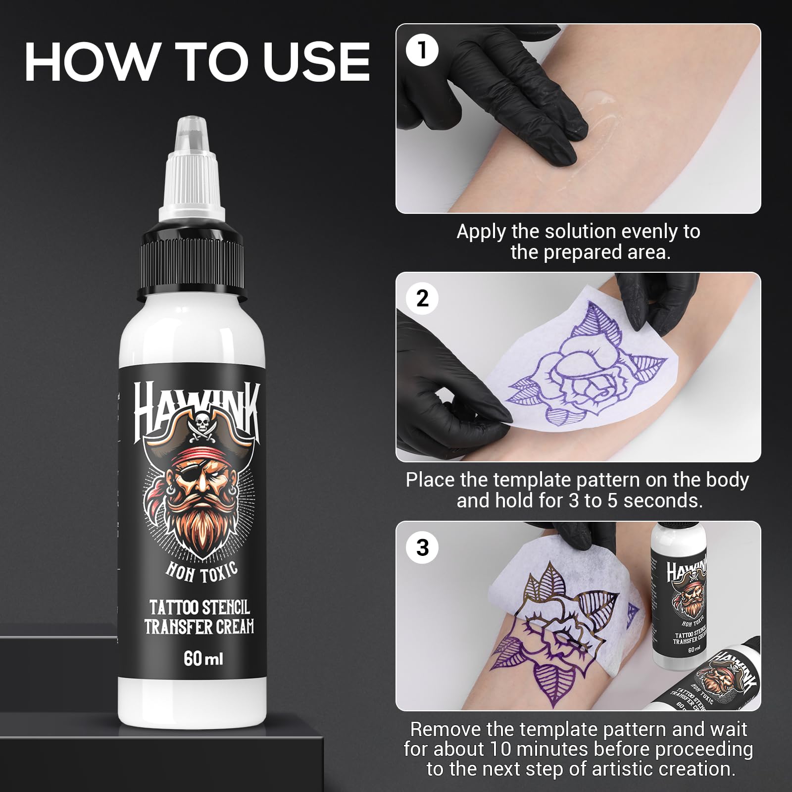 HAWINK Tattoo Transfer Gel Cream 2oz 60ml Bálsamo de Tatuaje para Máquina de Transferencia