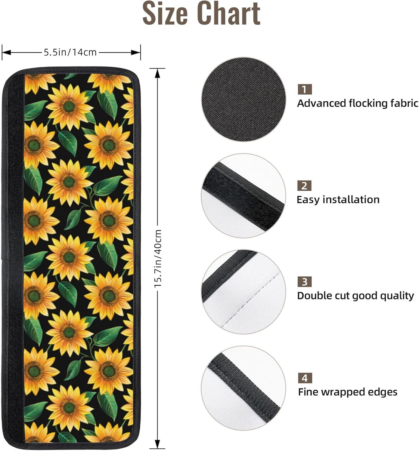 Refrigerator Handle Covers Yellow Sunflower Fridge Handle Covers Set of 2 Refrigerator Door Handle Covers for Kitchen Decor Door Handle Covers for Oven Dishwasher