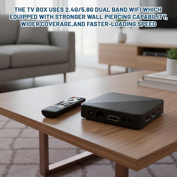 Android TV Box 14.0, Media Player, Android Box 4K, 2GB RAM 16GB ROM RK3518 Quad Core, 2.4G /5G Dual-Band WIFI Bluetooth 5.0, Ethernet 10/100M TV Boxs Androids