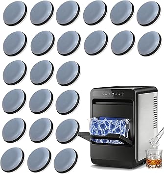 Appliance Sliders for Kitchen Counter 24PCS 0.87" Self-Adhesive Pads for Kitchen Counter, Easy Moving & Space-Saving Gadgets for Mixers, Coffee Makers & Air Fryers