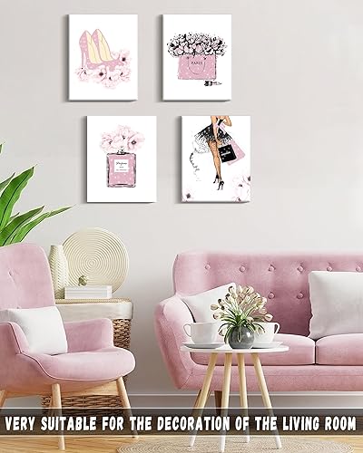 Miniatura 9 de Drsoum Glam - Decoración de pared gris a la moda, arte de pared para mujer, arte de pared plateado femenino para sala de belleza, arte para oficina,