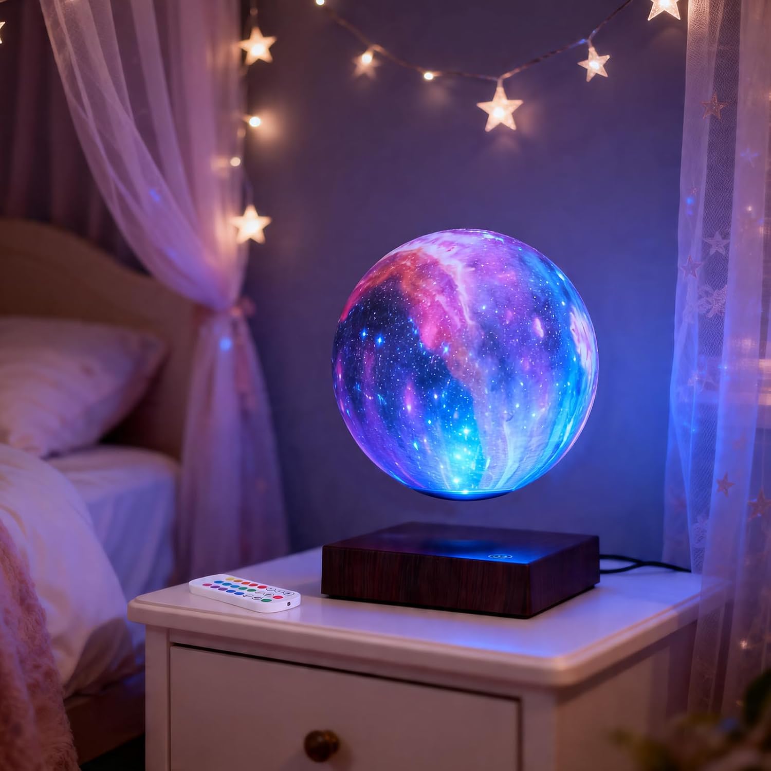 Levitating Moon Lamp Floating and Spinning in Air Freely with Gradually Changing LED Lights,Decorative Light for Kids Lover Friends image 2