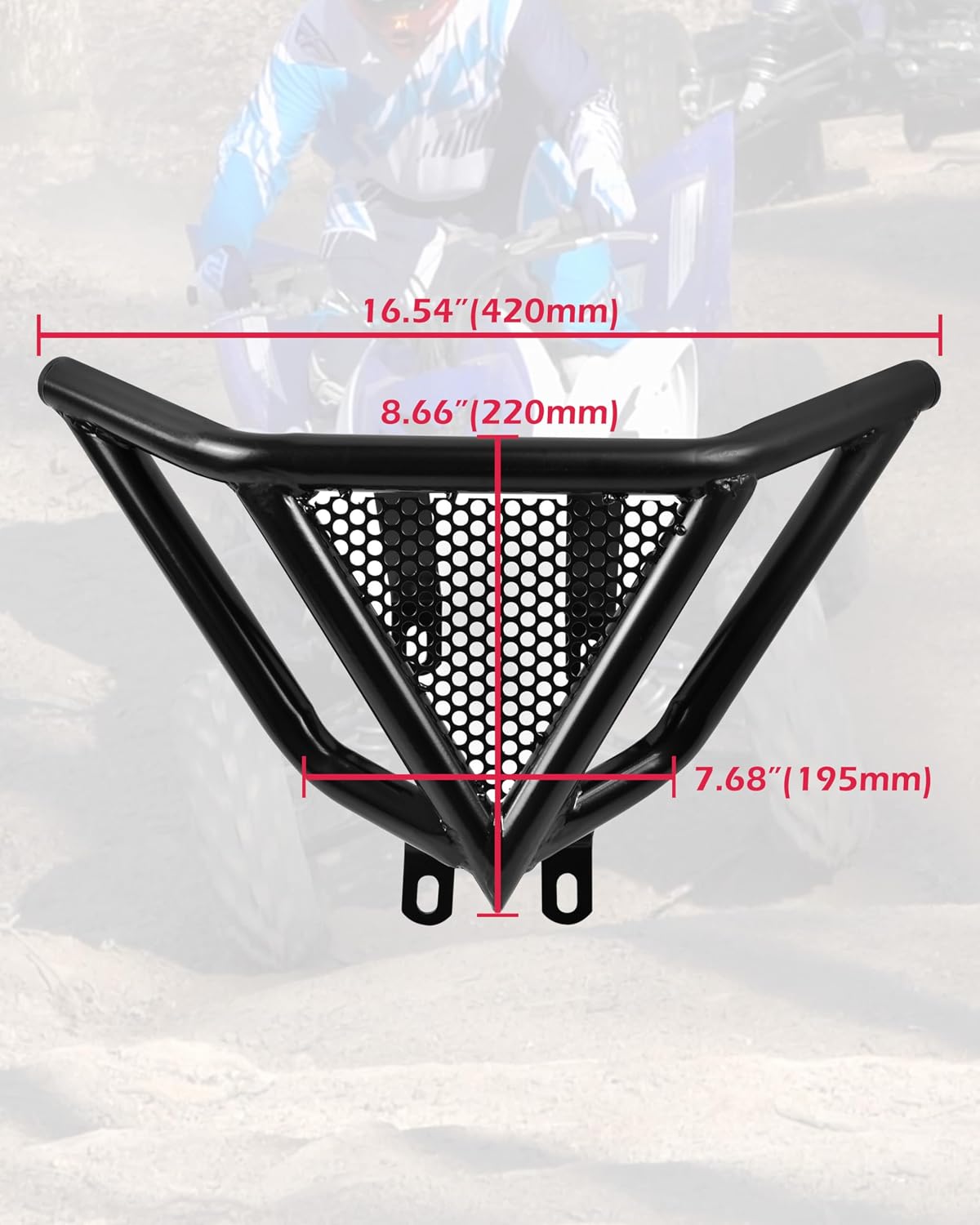 Front Bumper Guards for Yamaha Raptor 700 700R, Black Upgraded Front Profile Bumper Guard Brushguard Protector Kit for Yamaha Raptor YFM 700 / 700R 2006-2023 Accessories