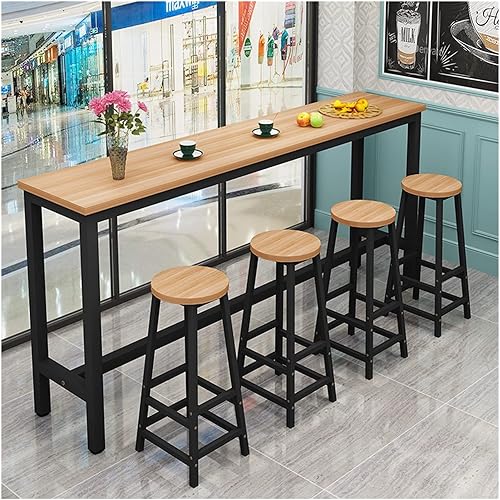 JIAQUAN-SHOP Mesa alta de comedor mesa de bar mesa alta para el hogar mesa larga para sala de estar mesa de bar y silla combinación de mesa de té