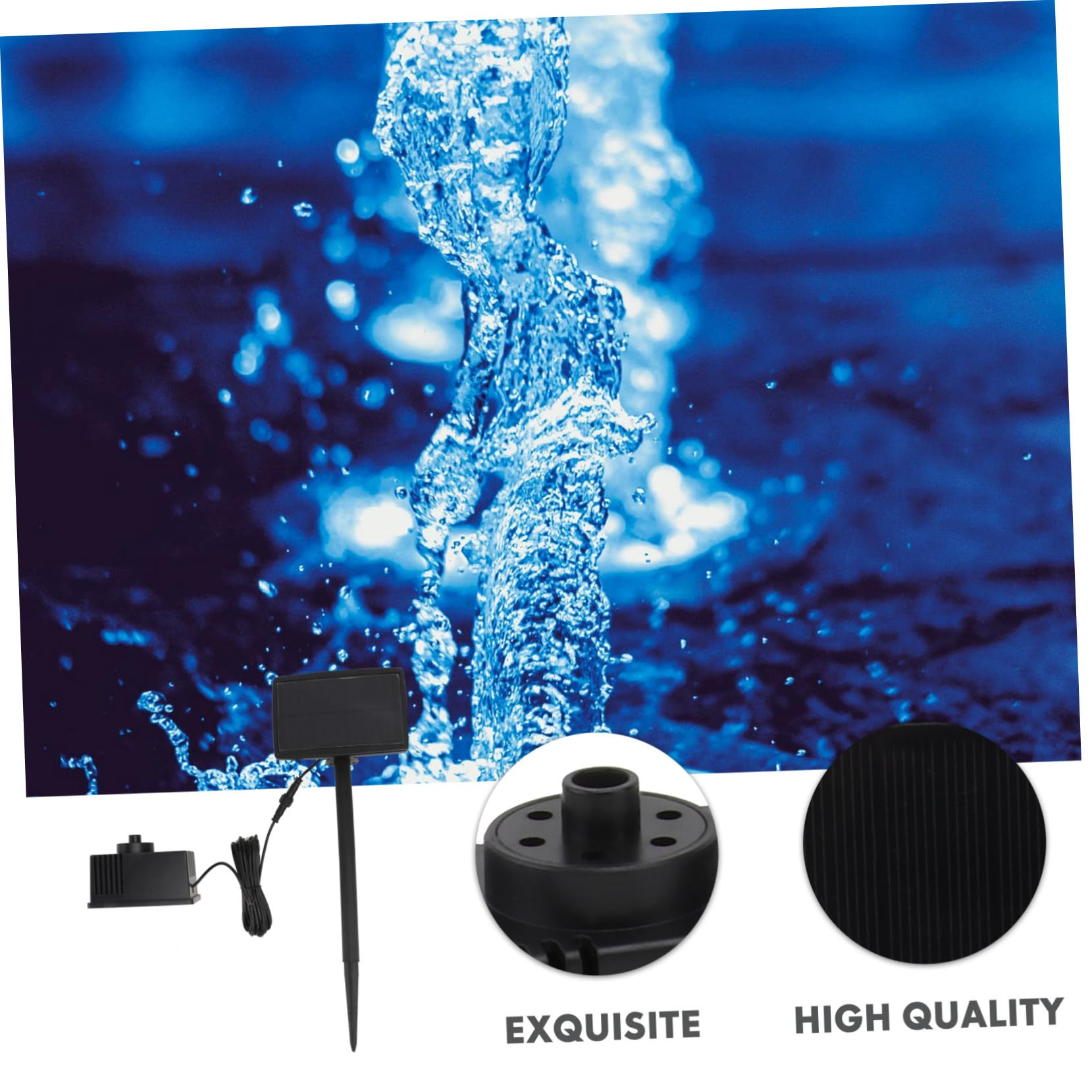 Toyvian Kit Pompa Fontana Solare per Laghetto Pompa Galleggiante in Plastica Ingegneristica, Facile da Usare per Creare Un'atmosfera Estiva in Spazi Verdi e Cortili