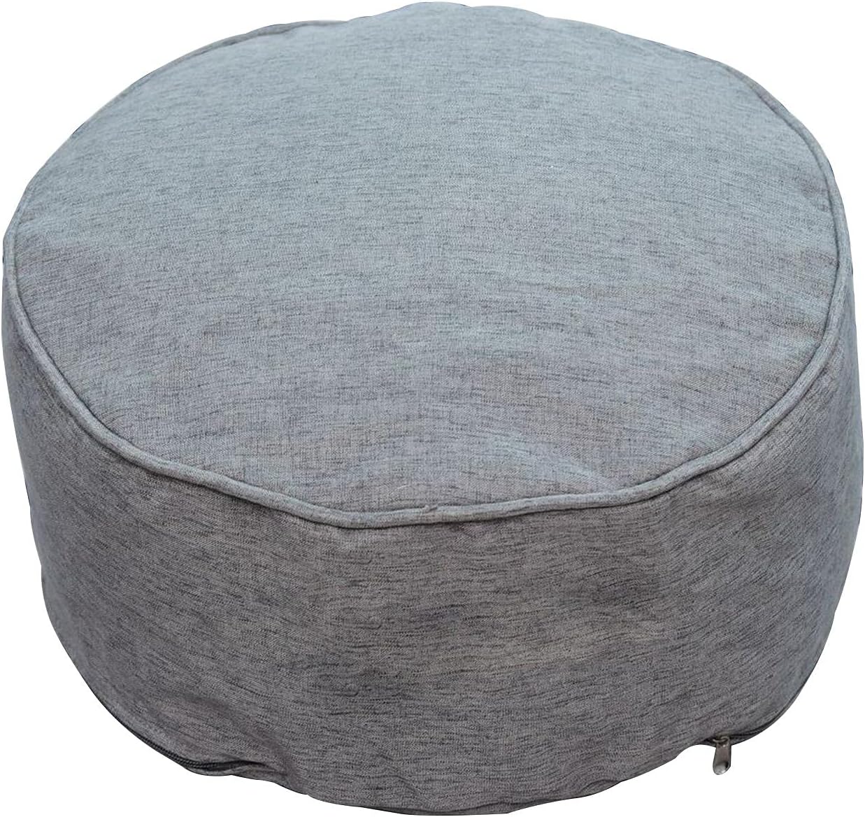 Beanbag Sofa, Bean Bag Foot Stool, Comfy Durable BeanBag Stool Round Bean Bag Pouffe Detachable Home Decor(Dark Grey)