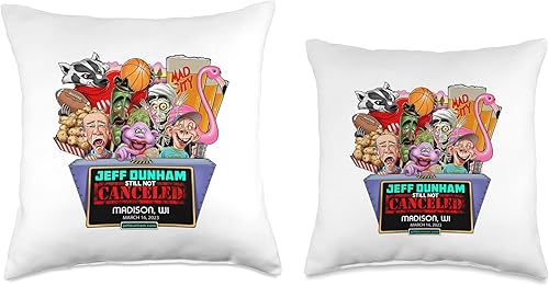 Miniatura 3 de JEFF DUNHAM Madison, WI (2023) - Almohada de 18 x 18 pulgadas, multicolor