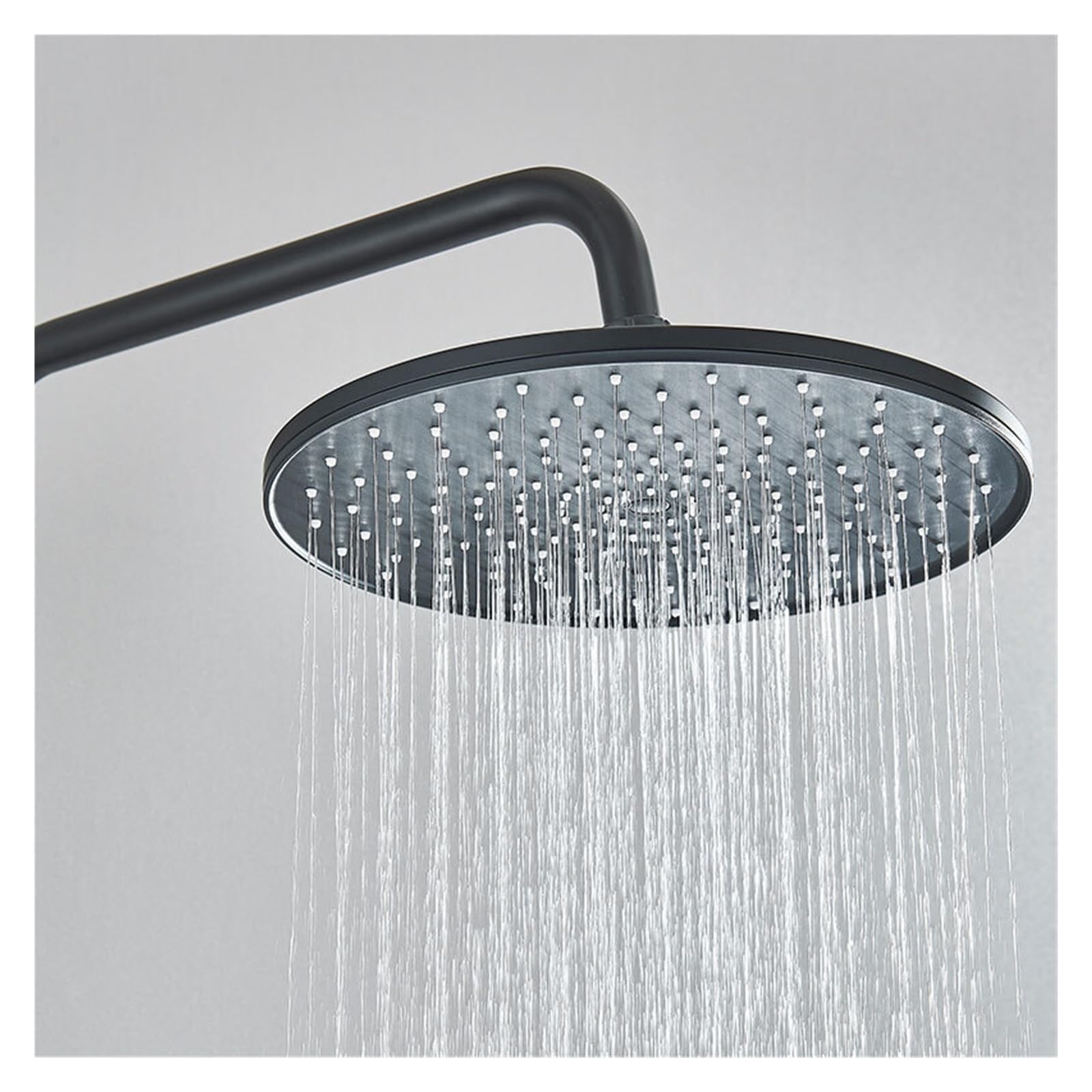 Sistema de ducha de baño con Sistemas de ducha lluvia con pantalla digital LCD, juegos grifos negros, grifo bidé estante baño 3 vías pulverizador para la renovación del baño de la casa(Gun Grey)