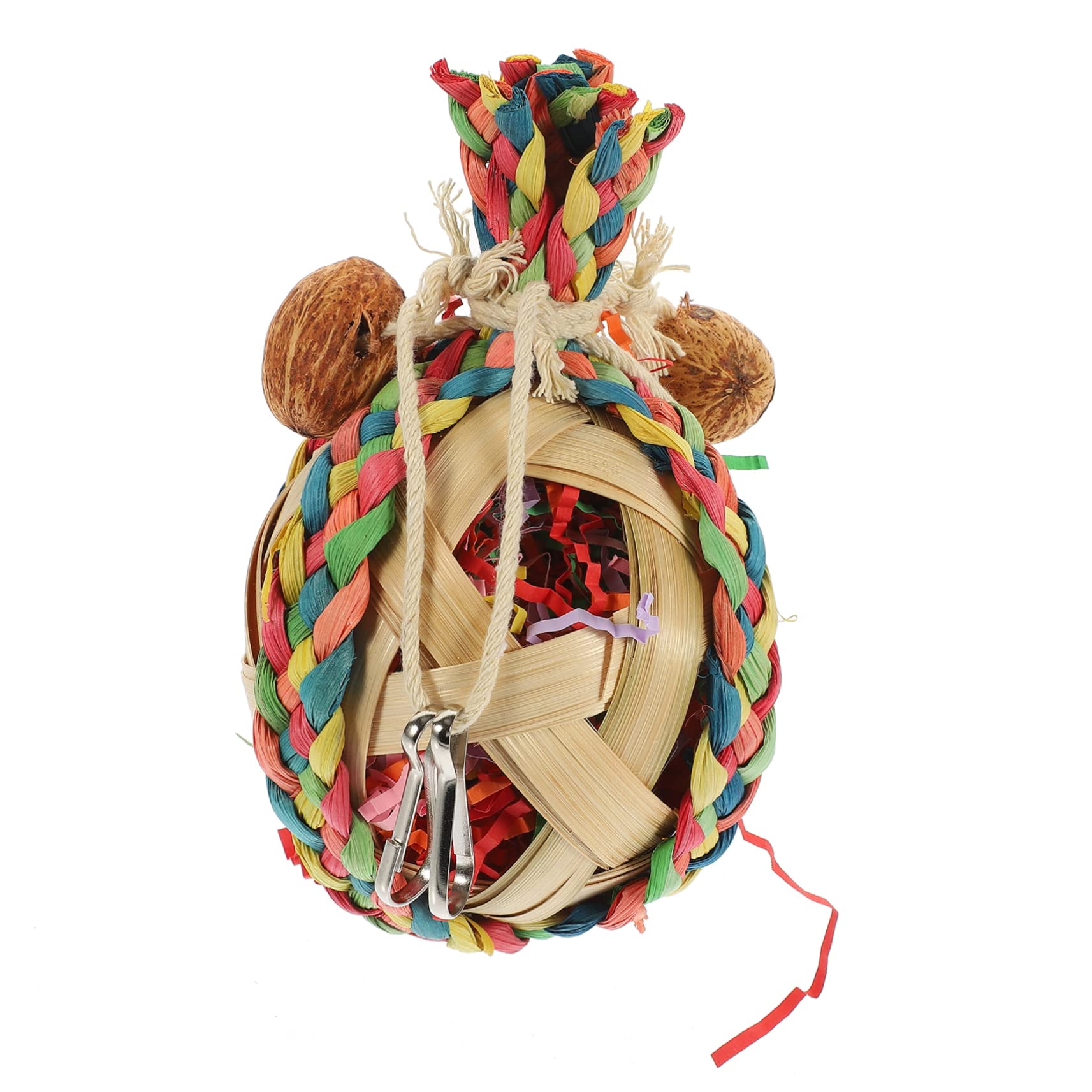 Yardwe 5piezas Juguete Colgante para Periquitos y Aves Accesorio De Jaula De Natural Juguete De Masticar para Pájaros para Mantener Entretenidas