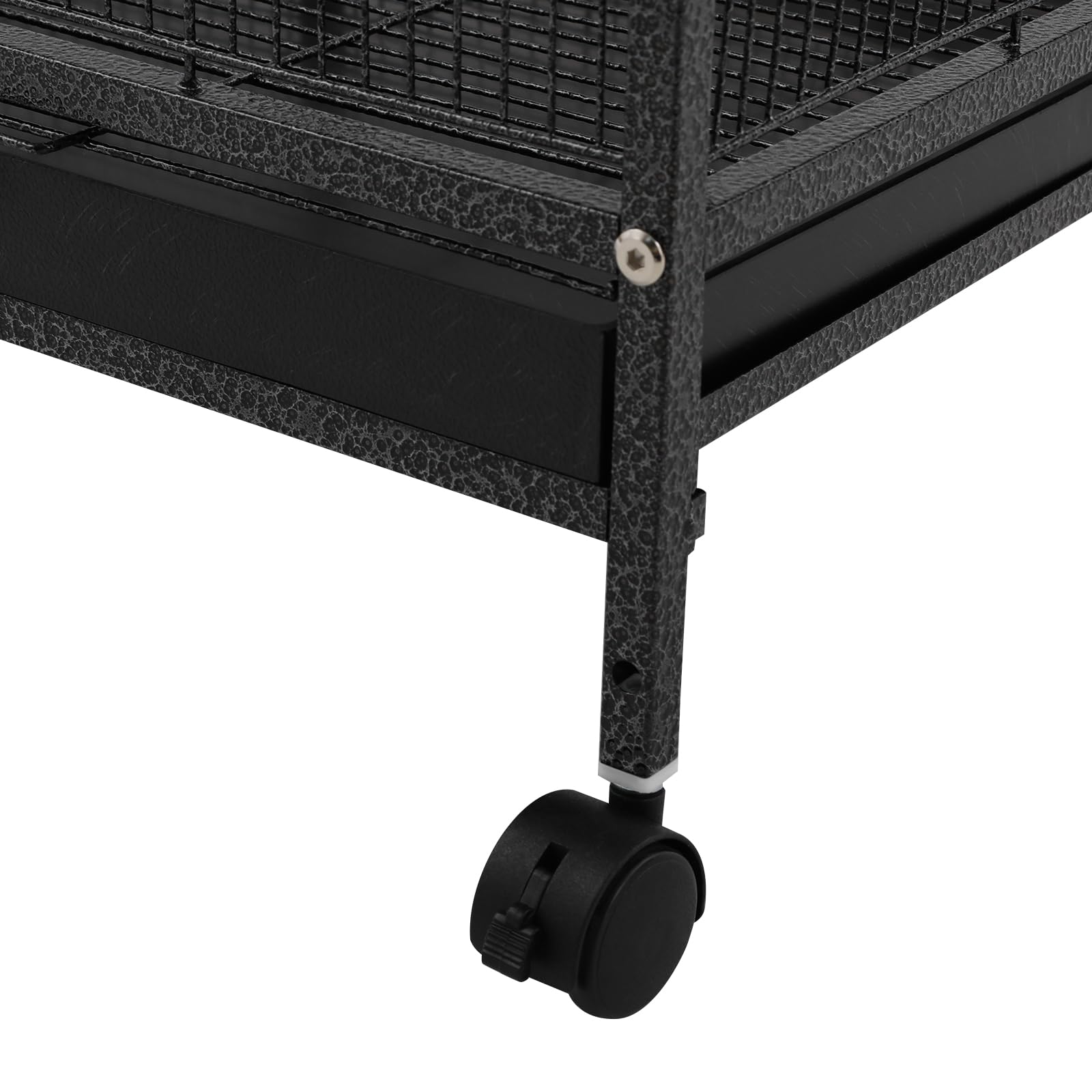 jaula grande independiente para pájaros, aviario con 4 ruedas, jaula para pájaros con bandeja para suciedad, barras de percha, jaulas de hierro para pájaros, jaula para periquitos, negro