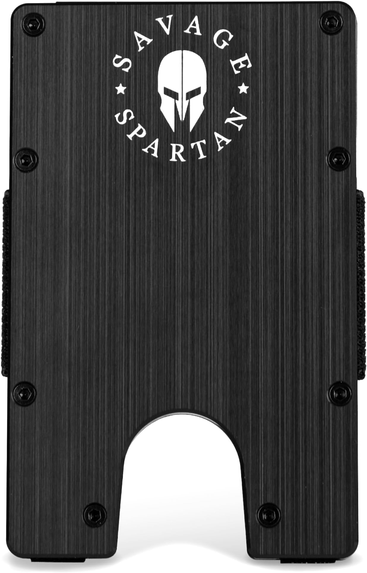 Wallet for Men - Slim Minimalist RFID Blocking Metal Wallet with Money Clip, Tactical Aluminum Front Pocket Credit Card Holder (Black)
