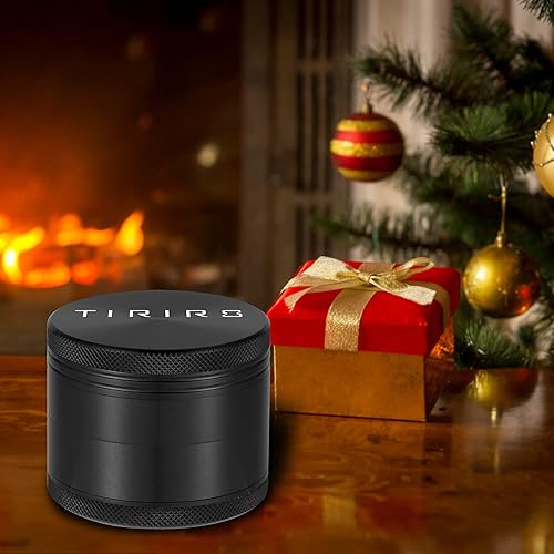 Miniatura 5 de TIRIRS Molinillo de aluminio de 2 pulgadas, color negro.