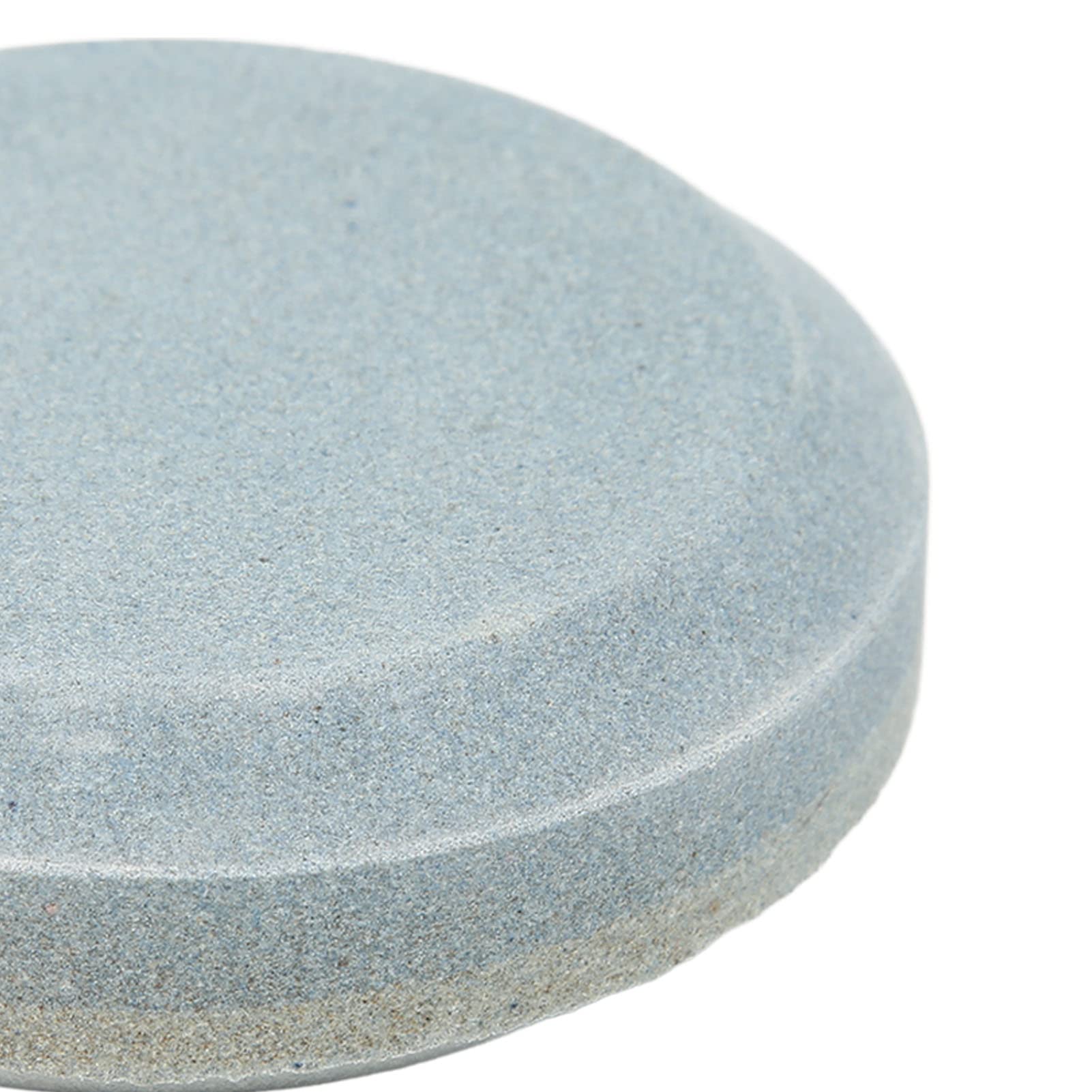 Acouto Afilador de Cuchillos de Doble Grano, Piedra Redonda, Arenisca 240 400, Afilador de Hachas, Compacto, de Fácil Agarre, para Hacha, Cortacésped, Cuchillas, Palas, Herramientas de Jardín, Unisex,