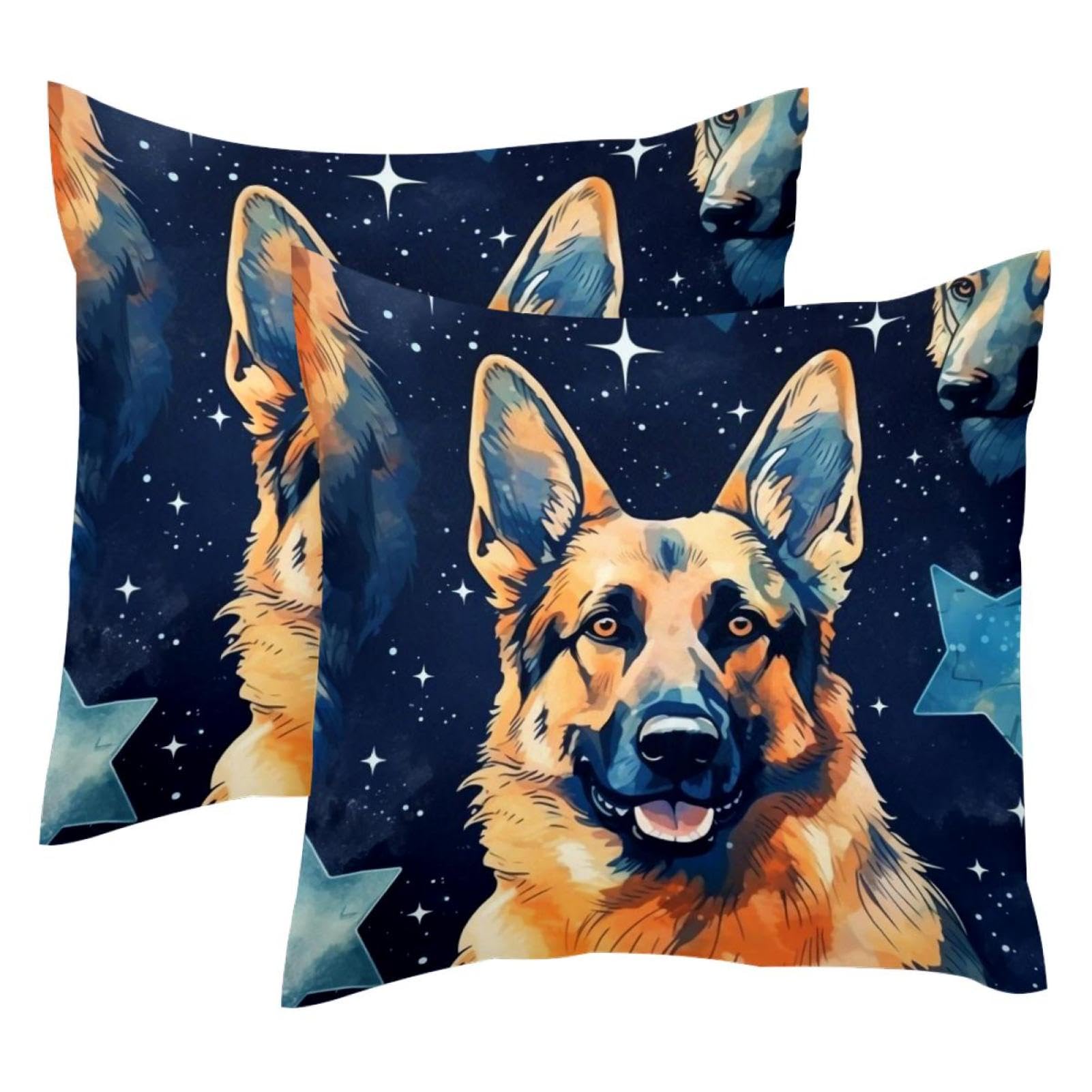 Housse de coussin velours 50x50 cm motif chien idéal pour cocooning au salon