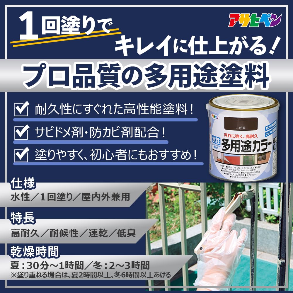 黒ペンキ　ツヤなし　【開封済み】 Amazon | アサヒペン 水性多用途カラー 0.7L ツヤ消し黒 塗料 ペンキ