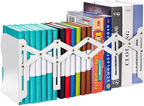 Sujetalibros ajustables, extremos de metal para libros pesados, 2 divisores, soporte antideslizante para libros, para escritorio, estante, oficina,