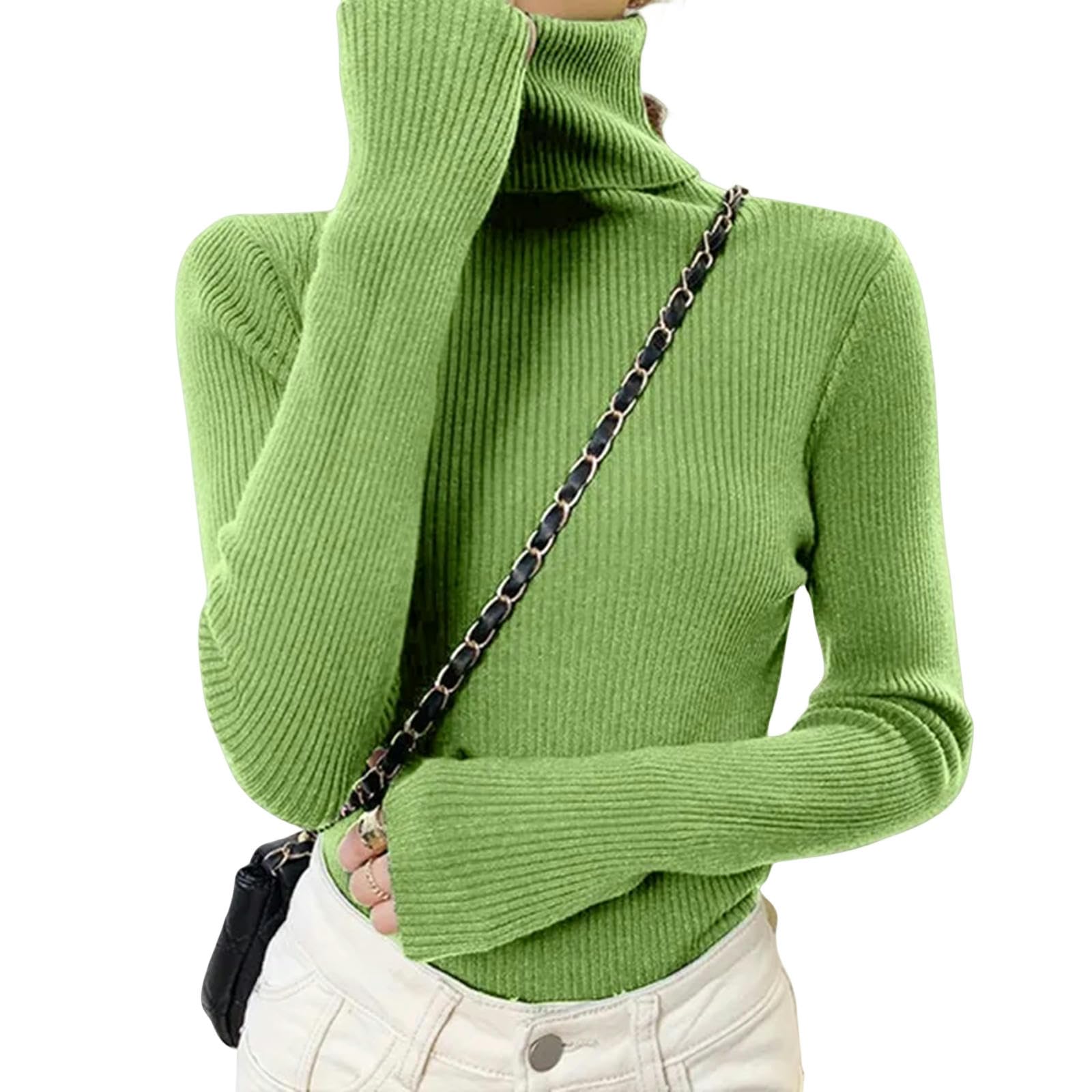 TEidea Swetry damskie z golfem damskie: stylowy sweter z dzianiny jesienno-zimowy dla kobiet