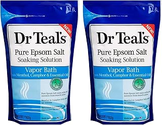 Dr Teal's Epsom Salt 2-pack (4lbs Total) Vapor Bath with Menthol, Camphor & Essential Oils