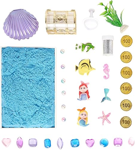 Miniatura 3 de Sensationally OT - Cubo de arena sensorial de sirena - Más de 2 libras de arena sensora, aprende a través del juego, experiencia de juego sensorial