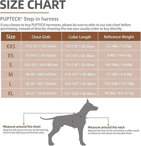 Miniatura 2 de PUPTECK - Arnés y correa ajustable, sin tirones, para perro pequeño y mediano, cachorros y gatos, adiestramiento y paseo al aire libre, chaleco