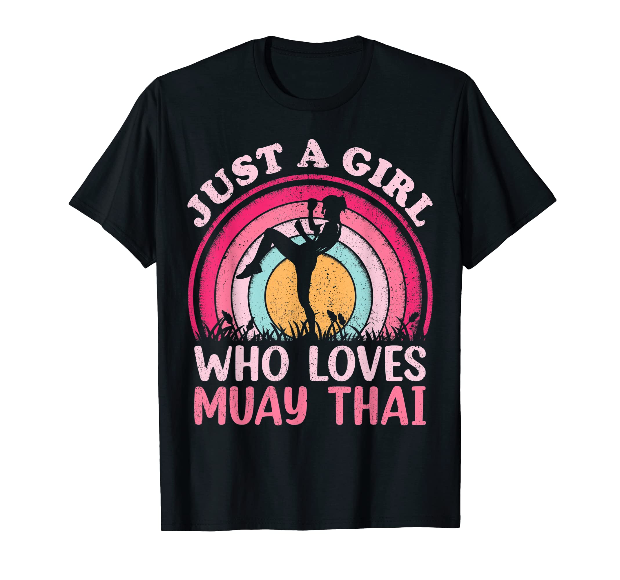 Vintage Muay Thai Lover Just A Girl Who Loves Muay Thai T-ShirtOEKO-TEX STANDARD 100