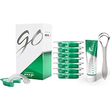 Opalescence GO 15 Whitening Bundle - 7 Treatments Hydrogen Peroxide Prefilled Teeth Whitening Trays and Travel Original Whitening Toothpaste 1 Oz - Mint Flavor - Includes Tongue Sraper 6238-1T